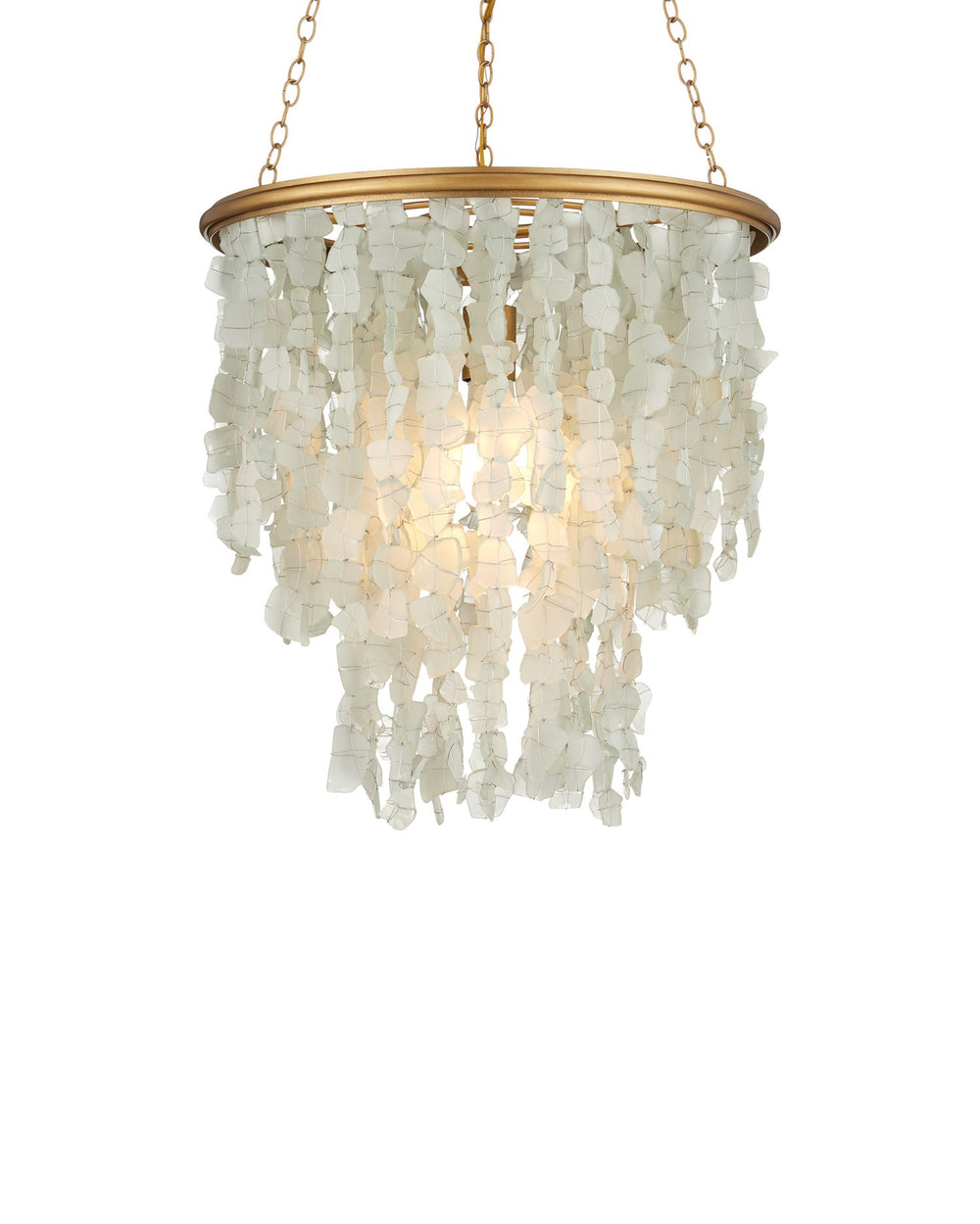 Currey and Company - One Light Chandelier - Verre de Mer - Seaglass/Contemporary Gold- Union Lighting Luminaires Decor