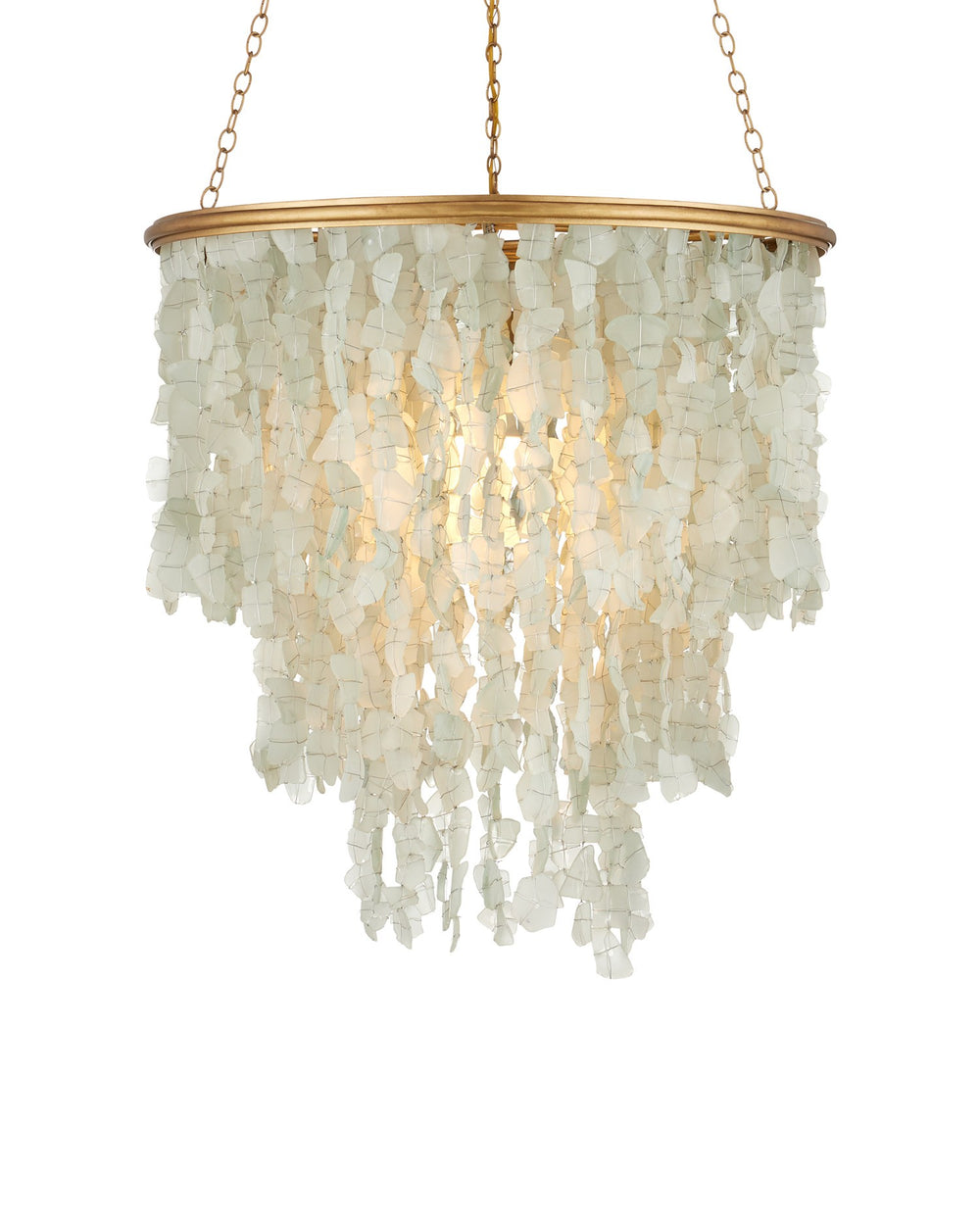 Currey and Company - One Light Chandelier - Verre de Mer - Seaglass/Contemporary Gold- Union Lighting Luminaires Decor