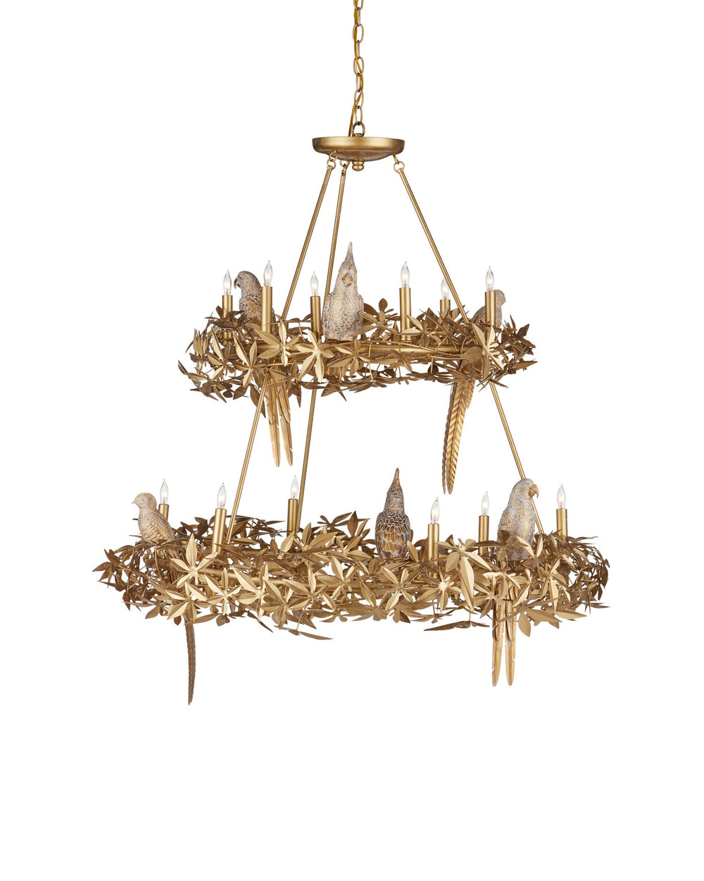 Currey and Company - 12 Light Chandelier - Aviary - Swedish Gold- Union Lighting Luminaires Decor