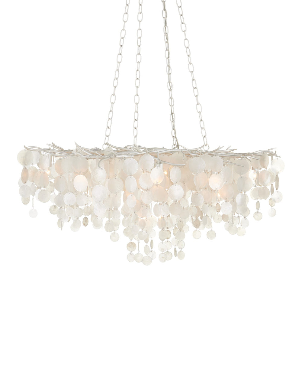 Currey and Company - 16 Light Chandelier - Lusso - Natural/Pearlized White- Union Lighting Luminaires Decor