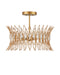 Currey and Company - Three Light Flush Mount - Marquise - Clear/Luxor Gold- Union Lighting Luminaires Decor