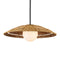 Currey and Company - One Light Pendant - Barbary - Natural / Black / Frosted White- Union Lighting Luminaires Decor
