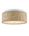 Currey and Company - LED Flush Mount - Colchester Raffia - Natural/White- Union Lighting Luminaires Decor