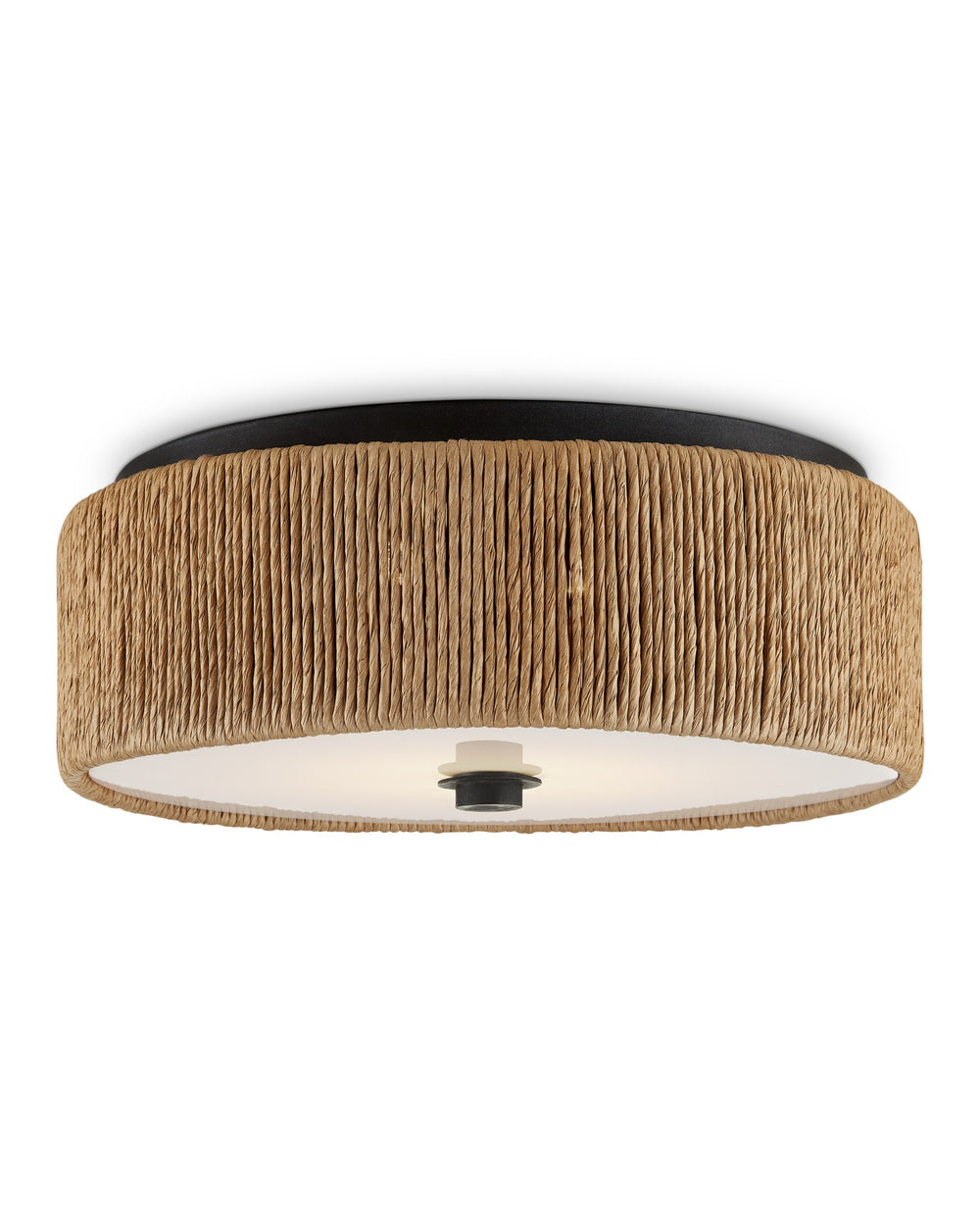 Currey and Company - LED Flush Mount - Brownell - Natural/Blacksmith/White- Union Lighting Luminaires Decor