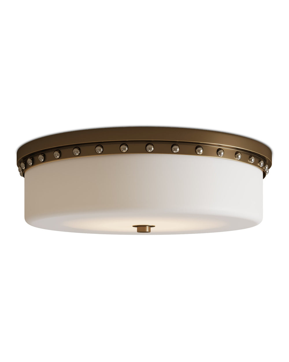 Currey and Company - LED Flush Mount - Barnabe - White/Antique Brass/Polished Nickel- Union Lighting Luminaires Decor