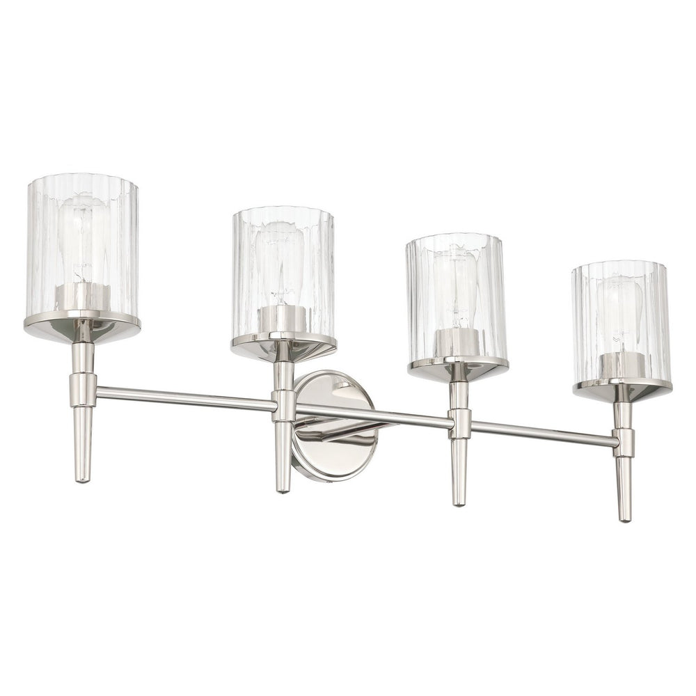 Thesis Canada - Four Light Vanity - Andrea - Polished Nickel- Union Lighting Luminaires Decor