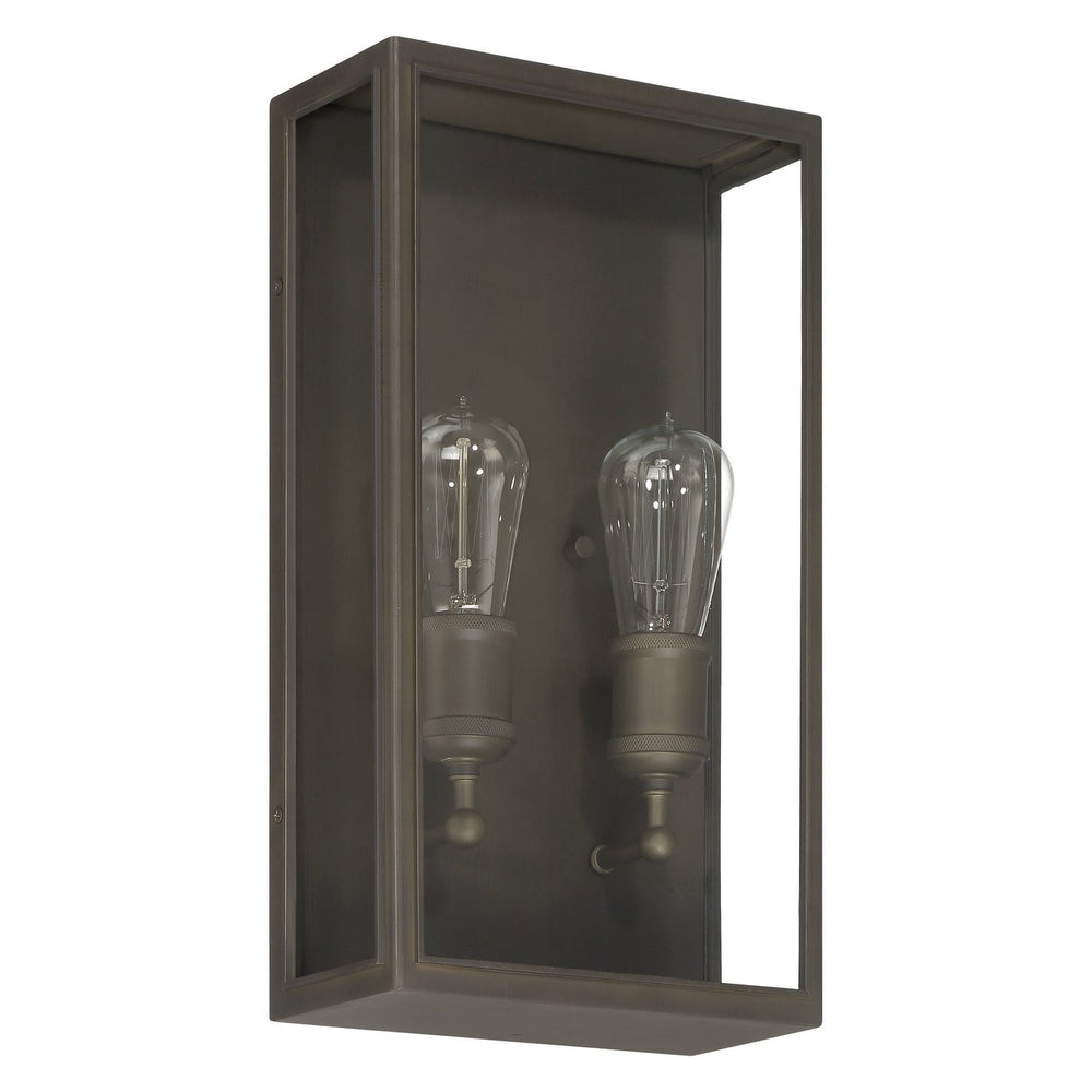 Thesis Canada - Two Light Exterior Wall Sconce - Hollis - Blackened Brass- Union Lighting Luminaires Decor