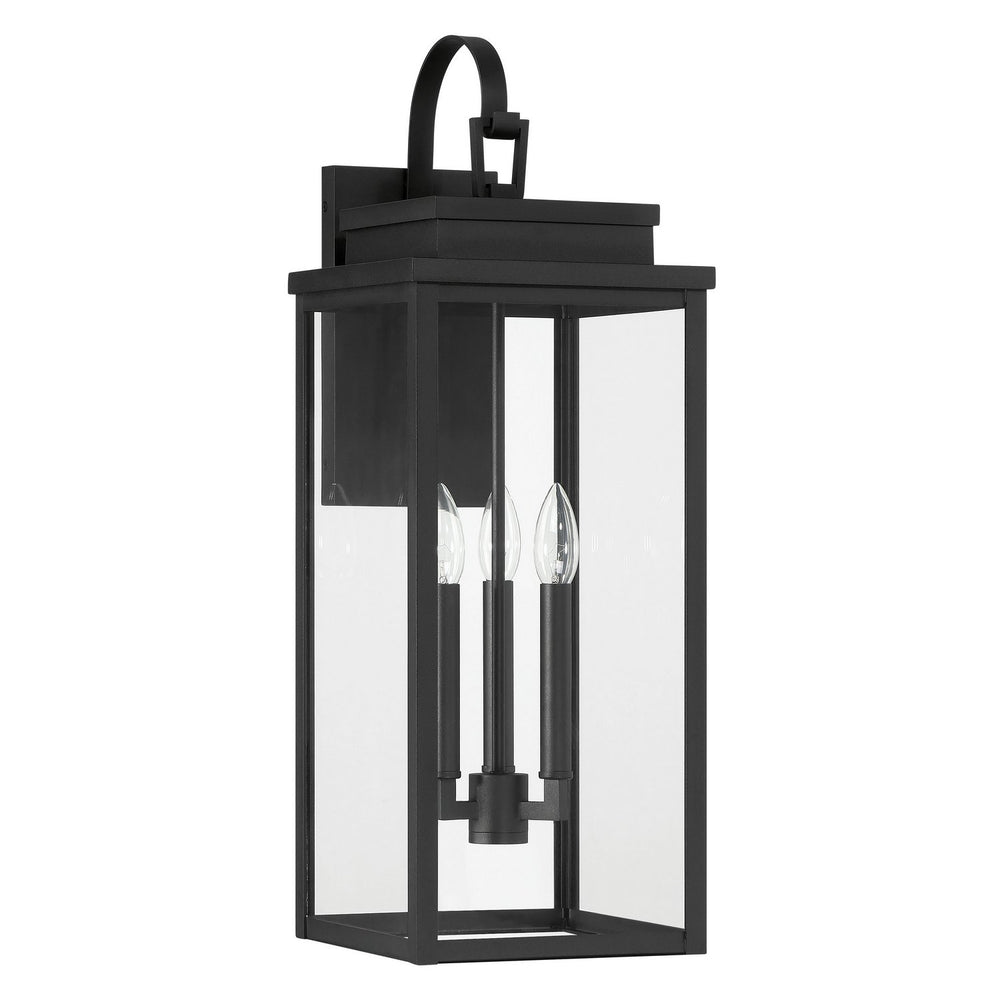 Thesis Canada - Three Light Exterior Wall Sconce - Hillside - Textured Black- Union Lighting Luminaires Decor