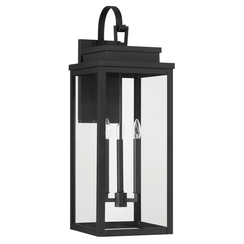 Thesis Canada - Three Light Exterior Wall Sconce - Hillside - Textured Black- Union Lighting Luminaires Decor