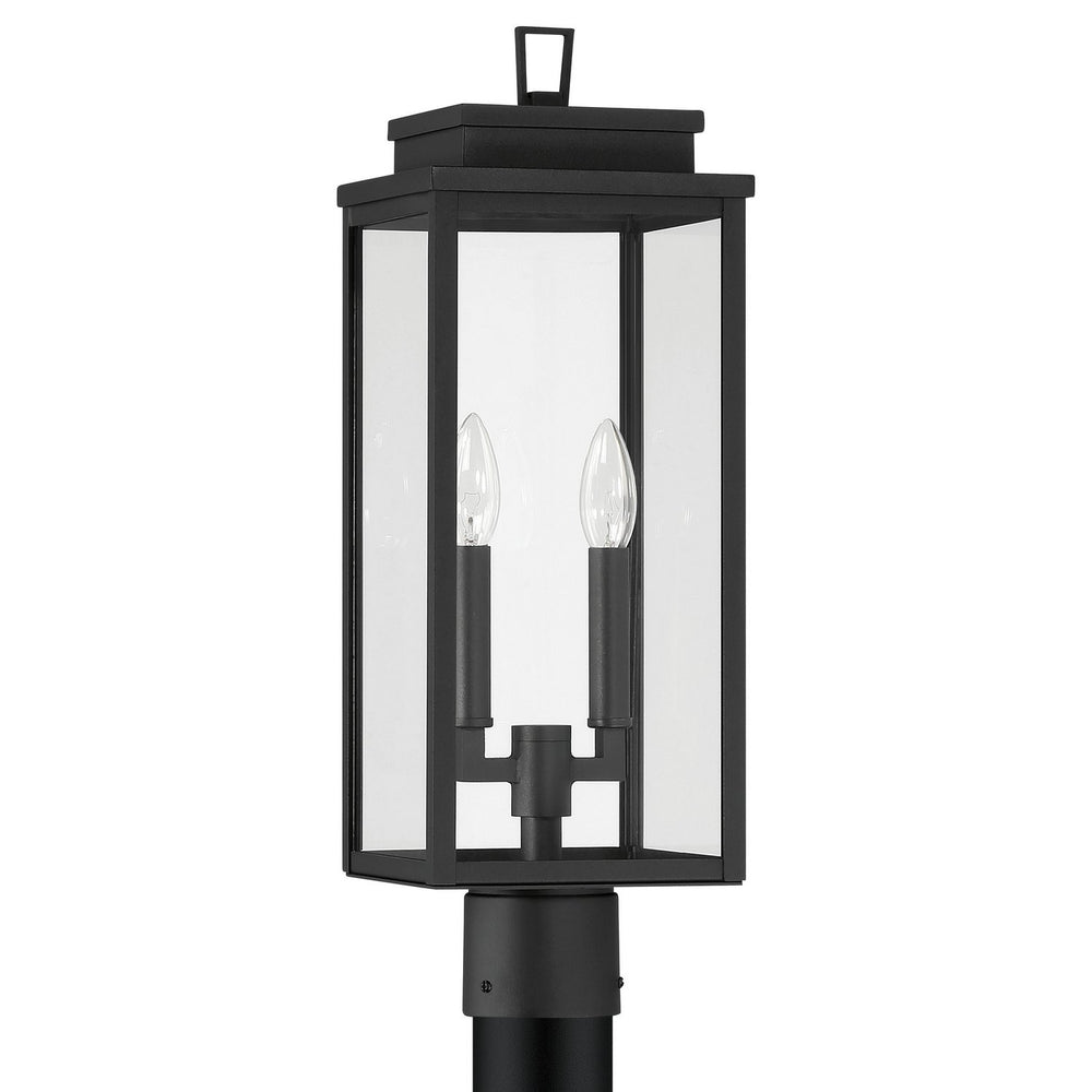 Thesis Canada - Two Light Exterior Post Light - Hillside - Textured Black- Union Lighting Luminaires Decor
