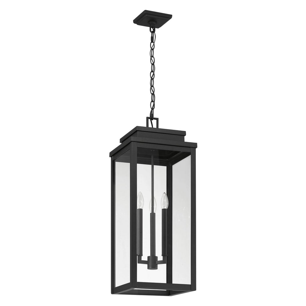 Thesis Canada - Three Light Exterior Pendant - Hillside - Textured Black- Union Lighting Luminaires Decor
