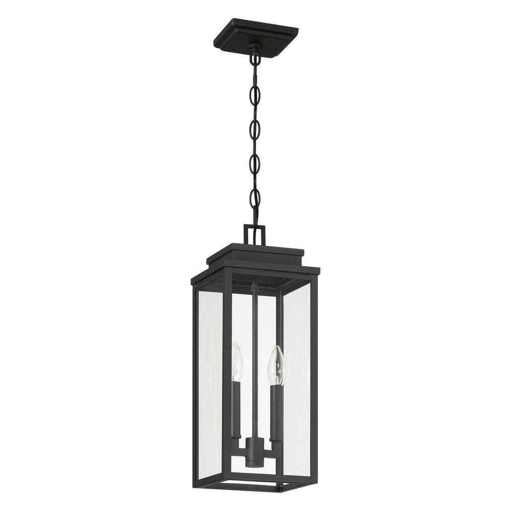 Thesis Canada - Two Light Exterior Pendant - Hillside - Textured Black- Union Lighting Luminaires Decor