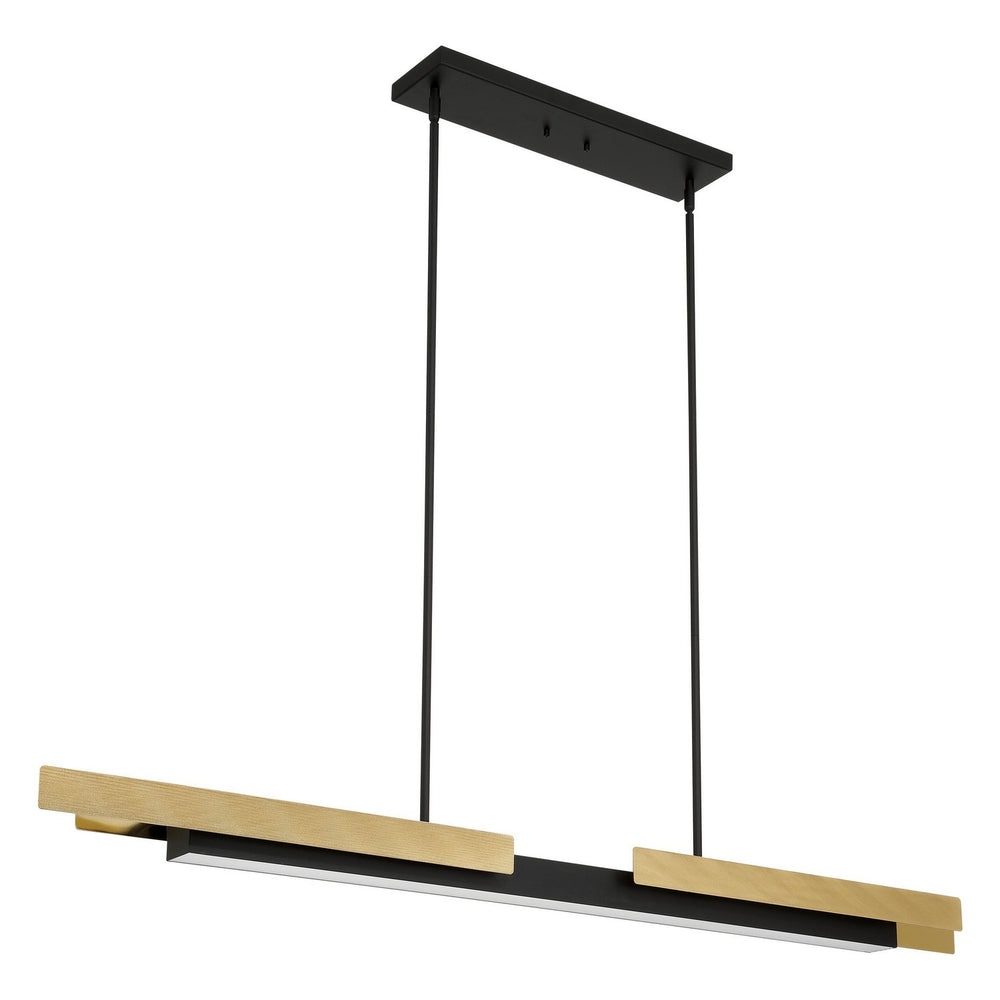 Thesis Canada - LED Linear Pendant - Grazia - Matte Black/Brushed Gold- Union Lighting Luminaires Decor