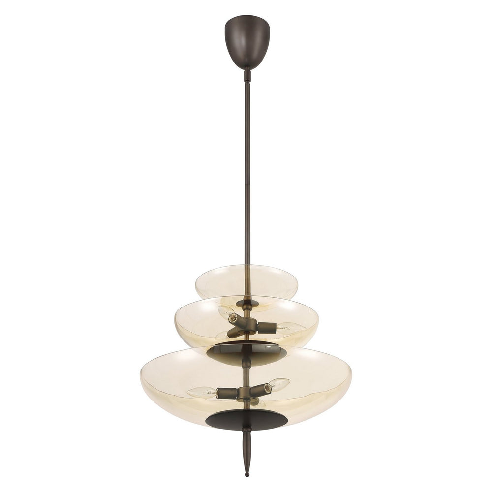 Thesis Canada - Six Light Pendant - Fiorello - Forged Bronze- Union Lighting Luminaires Decor