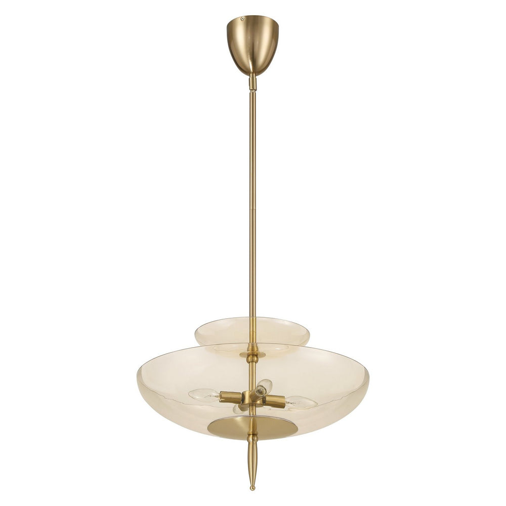 Thesis Canada - Four Light Convertible Pendant - Fiorello - Brushed Gold- Union Lighting Luminaires Decor