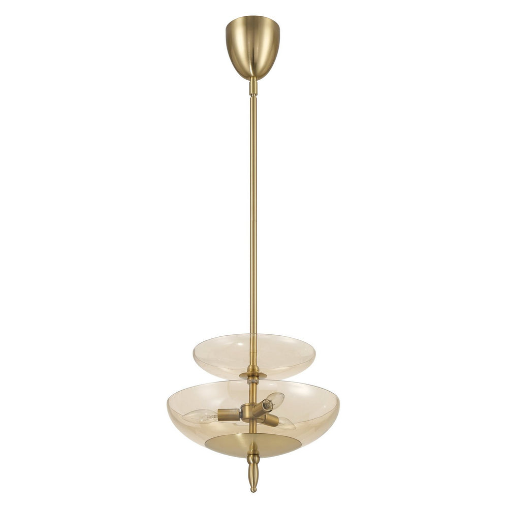 Thesis Canada - Three Light Convertible Pendant - Fiorello - Brushed Gold- Union Lighting Luminaires Decor