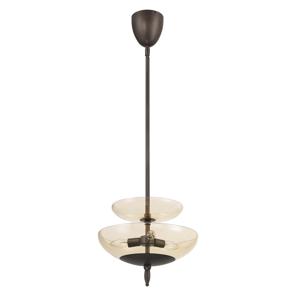 Thesis Canada - Three Light Convertible Pendant - Fiorello - Forged Bronze- Union Lighting Luminaires Decor