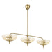 Thesis Canada - Nine Light Linear Pendant - Fiorello - Brushed Gold- Union Lighting Luminaires Decor