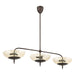 Thesis Canada - Nine Light Linear Pendant - Fiorello - Forged Bronze- Union Lighting Luminaires Decor