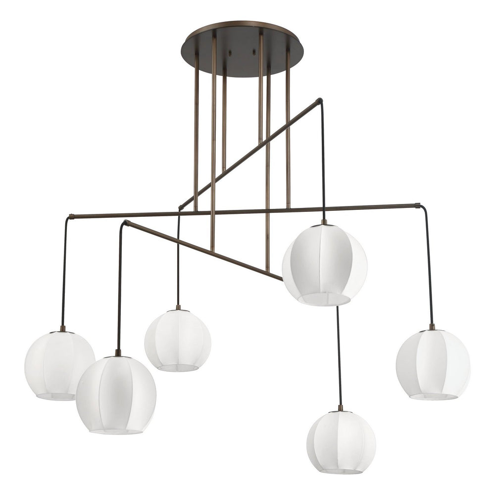 Thesis Canada - Six Light Chandelier - Bryony - Forged Bronze- Union Lighting Luminaires Decor