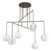 Thesis Canada - Six Light Chandelier - Bryony - Forged Bronze- Union Lighting Luminaires Decor