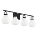 Thesis Canada - Four Light Vanity - Mansfield - Matte Black- Union Lighting Luminaires Decor