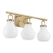 Thesis Canada - Three Light Vanity - Mansfield - Champagne Gold- Union Lighting Luminaires Decor