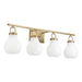 Thesis Canada - Four Light Vanity - Mansfield - Champagne Gold- Union Lighting Luminaires Decor