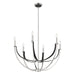 Thesis Canada - Six Light Chandelier - Sussex - Polished Nickel, Black- Union Lighting Luminaires Decor