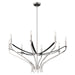 Thesis Canada - Eight Light Chandelier - Sussex - Polished Nickel, Black- Union Lighting Luminaires Decor