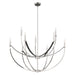 Thesis Canada - Nine Light Chandelier - Sussex - Polished Nickel, Black- Union Lighting Luminaires Decor