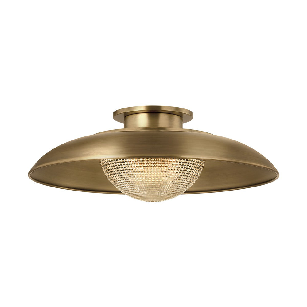 Troy Lighting Canada - One Light Semi Flush Mount - Braxton - Patina Brass- Union Lighting Luminaires Decor