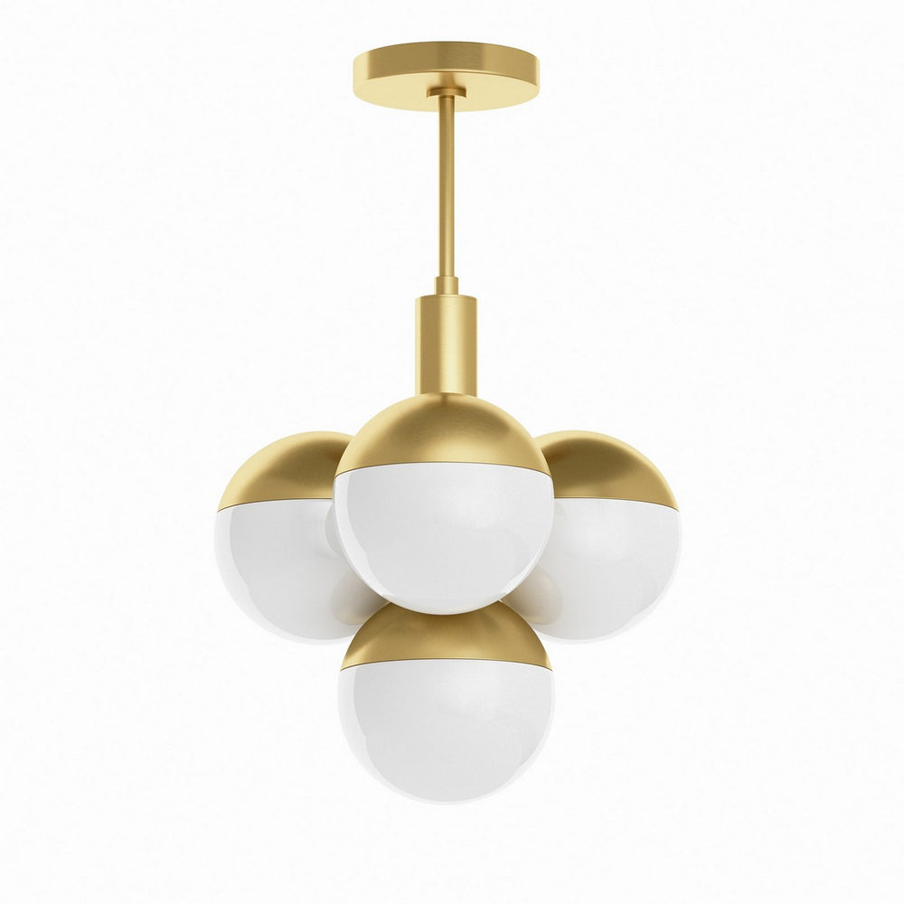 Regina Andrew Canada - Four Light Pendant - Oliver - Natural Brass- Union Lighting Luminaires Decor