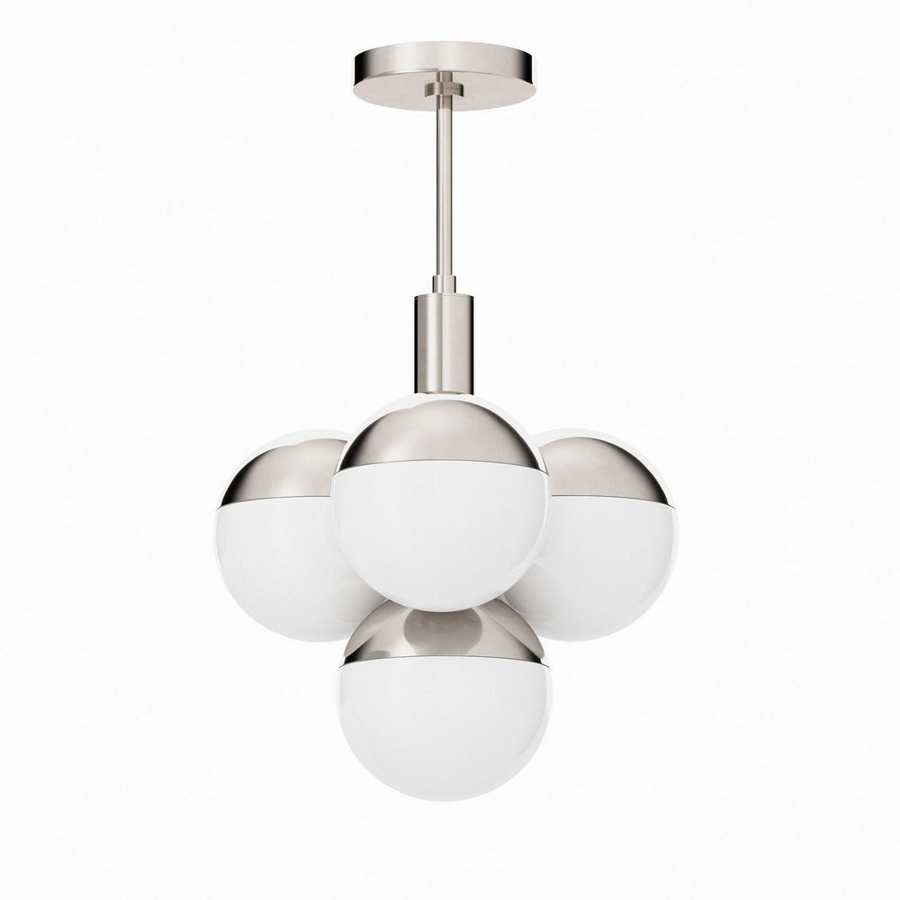 Regina Andrew Canada - Four Light Pendant - Oliver - Polished Nickel- Union Lighting Luminaires Decor