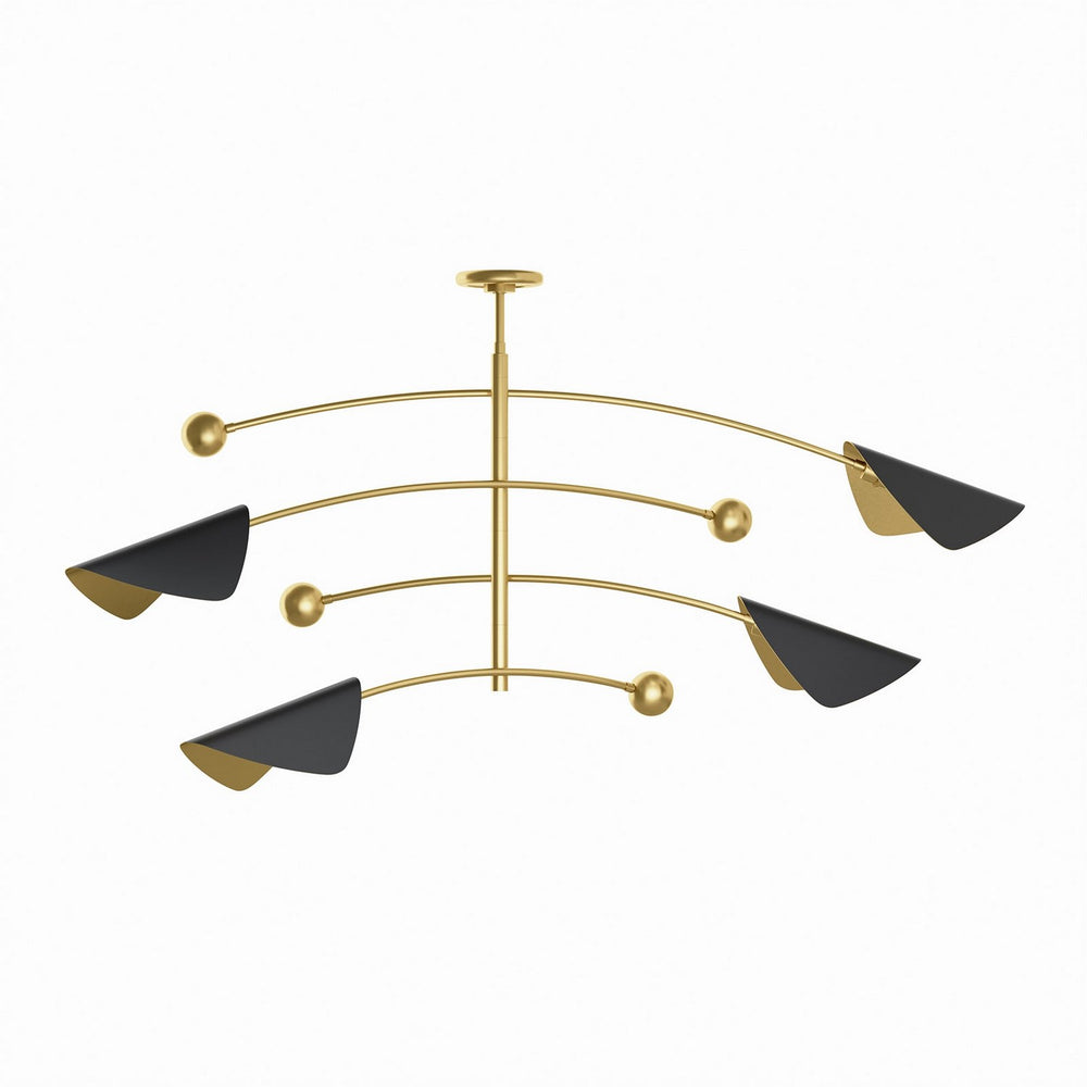 Regina Andrew Canada - Four Light Chandelier - Eclipse - Blackened Brass- Union Lighting Luminaires Decor