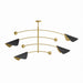 Regina Andrew Canada - Four Light Chandelier - Eclipse - Blackened Brass- Union Lighting Luminaires Decor
