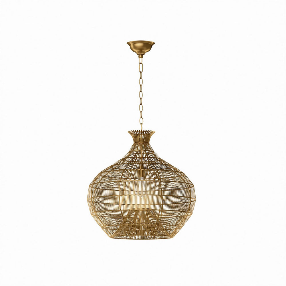 Regina Andrew Canada - One Light Pendant - Cupola - Brass- Union Lighting Luminaires Decor