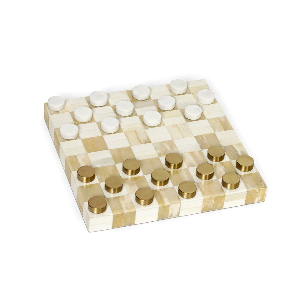 Regina Andrew Canada - Checker Game Set - Bennett - White- Union Lighting Luminaires Decor