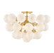 Mitzi Canada - Three Light Semi Flush Mount - Antoneta - Aged Brass- Union Lighting Luminaires Decor