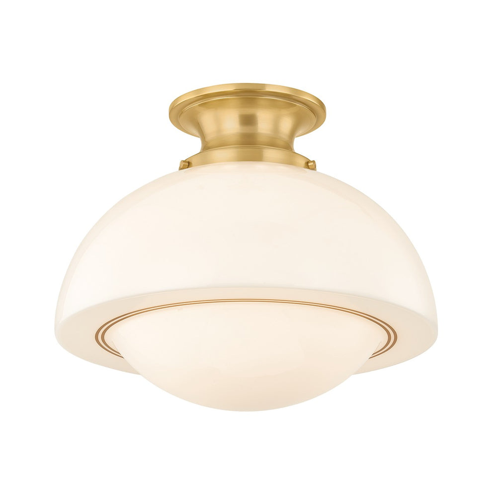 Mitzi Canada - One Light Semi Flush Mount - Celine - Aged Brass- Union Lighting Luminaires Decor