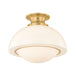 Mitzi Canada - One Light Semi Flush Mount - Celine - Aged Brass- Union Lighting Luminaires Decor