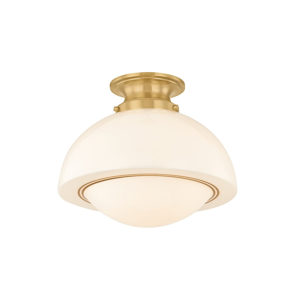 Mitzi Canada - One Light Semi Flush Mount - Celine - Aged Brass- Union Lighting Luminaires Decor