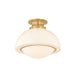 Mitzi Canada - One Light Semi Flush Mount - Celine - Aged Brass- Union Lighting Luminaires Decor