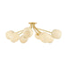 Mitzi Canada - Eight Light Semi Flush Mount - Lisette - Aged Brass- Union Lighting Luminaires Decor