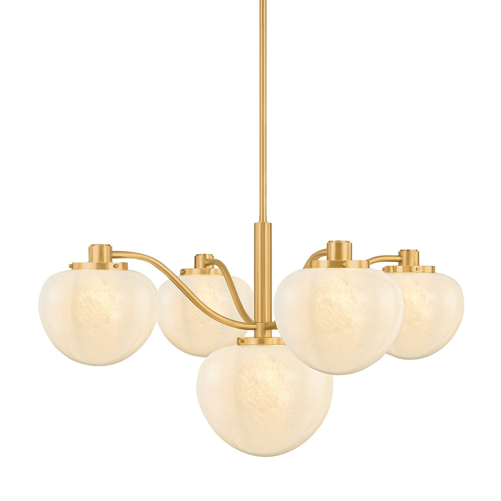 Mitzi Canada - Five Light Chandelier - Kristen - Aged Brass- Union Lighting Luminaires Decor