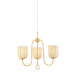 Mitzi Canada - Three Light Chandelier - Samantha - Aged Brass- Union Lighting Luminaires Decor