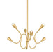Mitzi Canada - Six Light Chandelier - Anaise - Aged Brass- Union Lighting Luminaires Decor