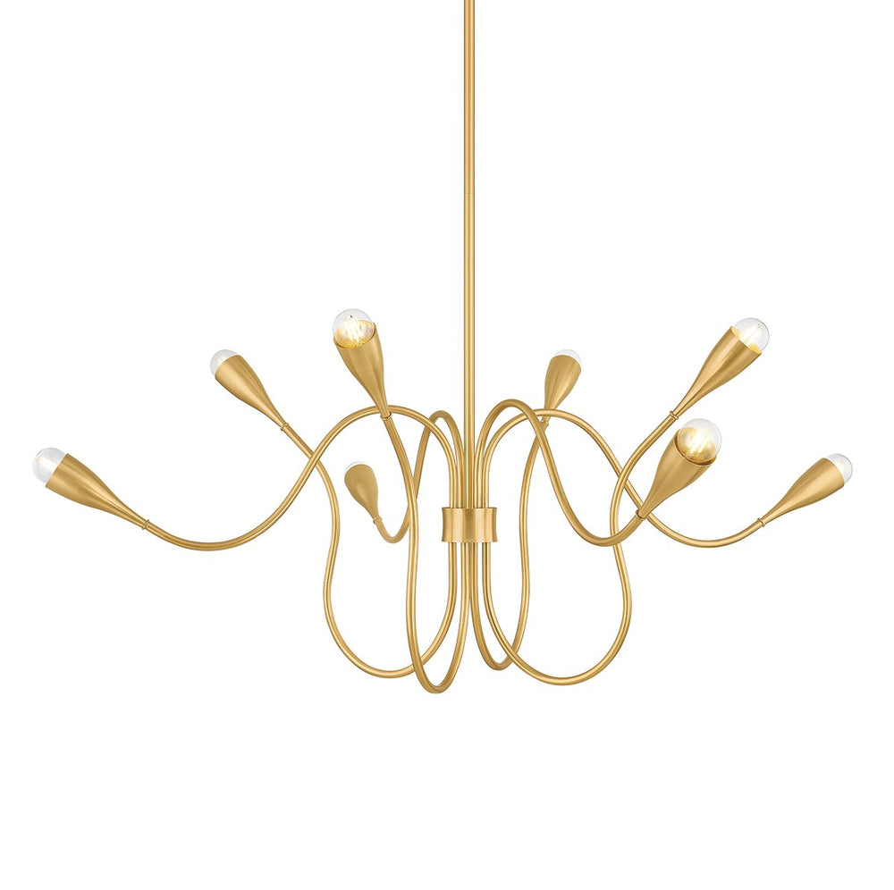 Mitzi Canada - Eight Light Chandelier - Anaise - Aged Brass- Union Lighting Luminaires Decor