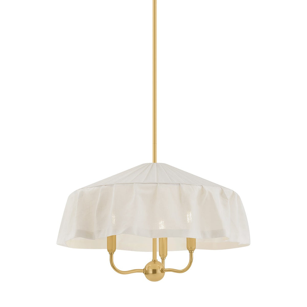 Mitzi Canada - Three Light Pendant - Shivonne - Aged Brass- Union Lighting Luminaires Decor