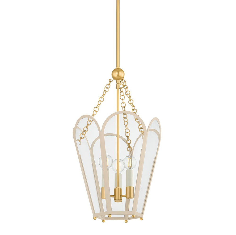 Mitzi Canada - Three Light Lantern - Clarisse - Aged Brass- Union Lighting Luminaires Decor